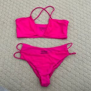Superdown hot pink bikini